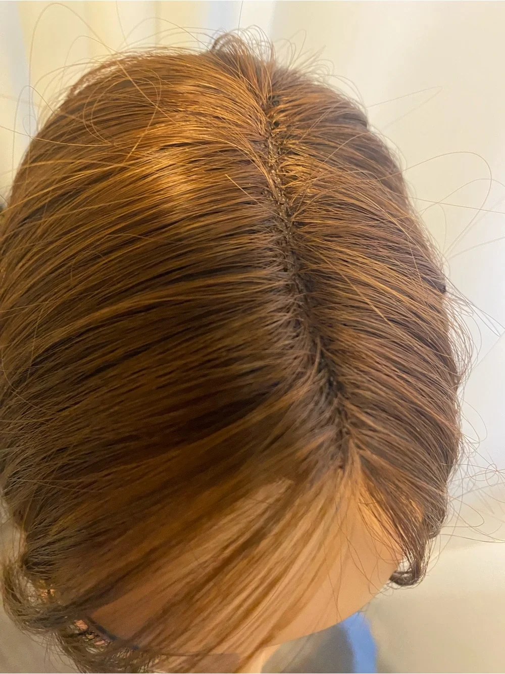 💯 Human Hair Brown /Golden Highlights 10” Long Topper- Natural Look